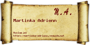 Martinka Adrienn névjegykártya
